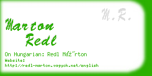 marton redl business card